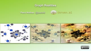 Graph Realities
Paco Nathan @pacoid
 
