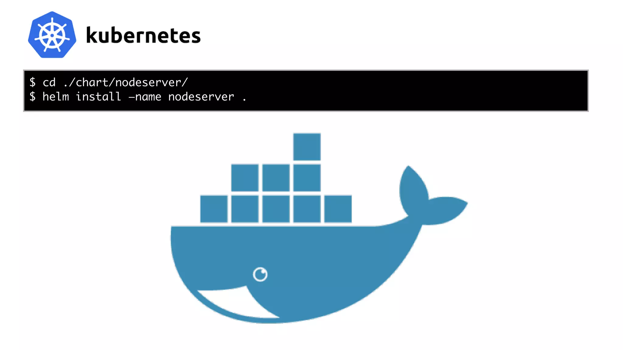 $ cd ./chart/nodeserver/
$ helm install —name nodeserver .
 