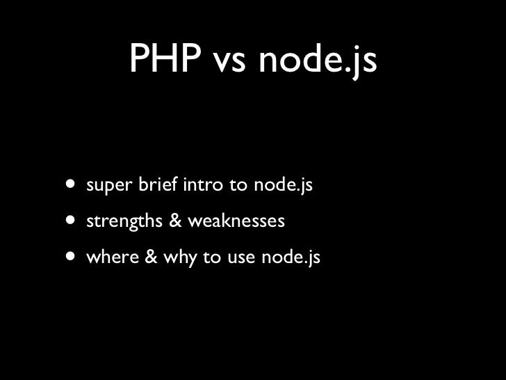 node js vs php