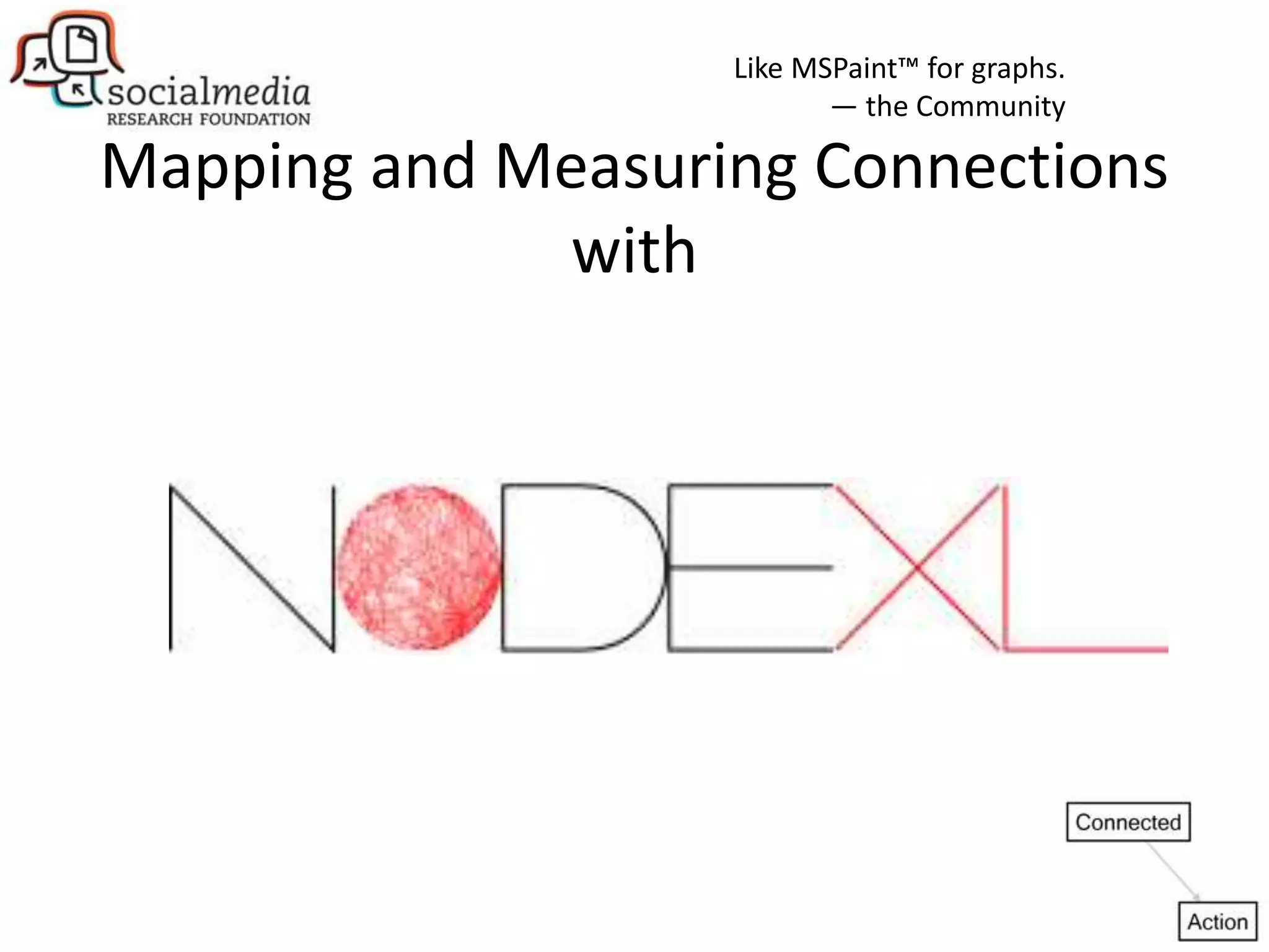 Mapping and Measuring Connections
with
Like MSPaint™ for graphs.
— the Community
 