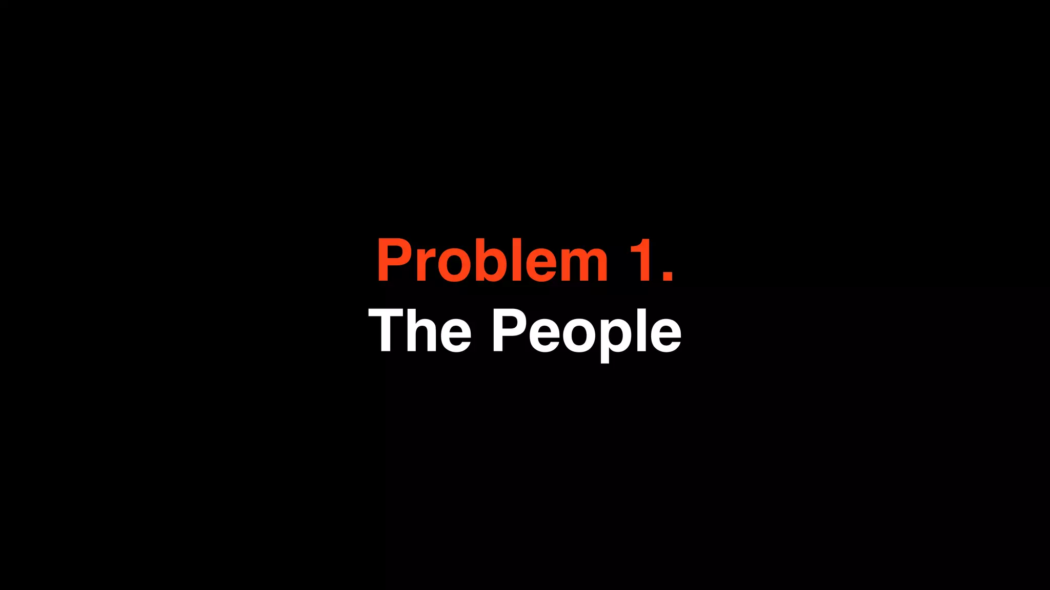 Problem 1.
The People
 