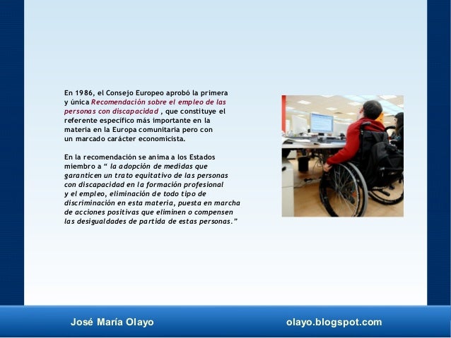 No discriminación de las personas con discapacidad en la 