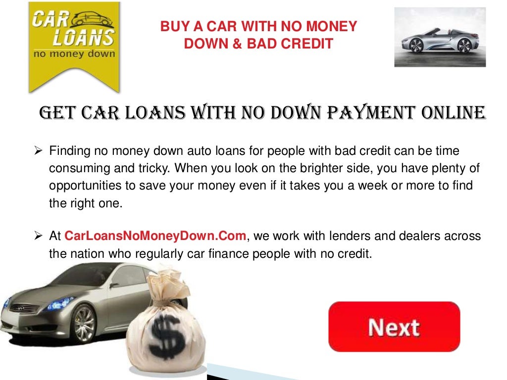 No Down Payment Auto Loans