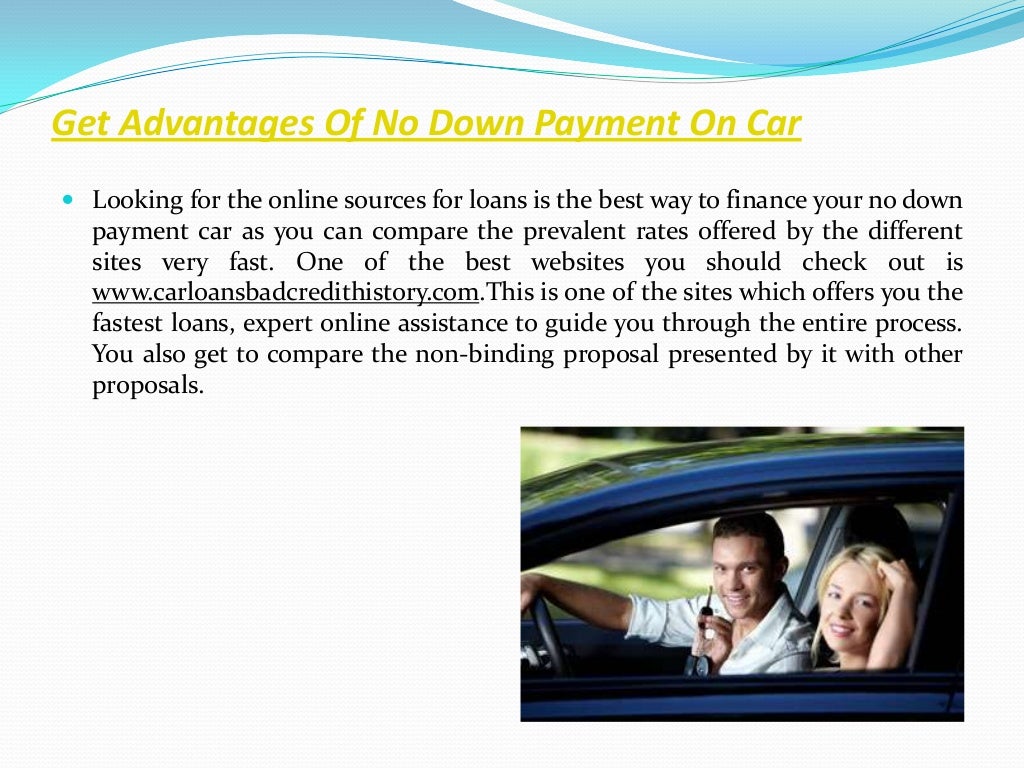 No down payment on car