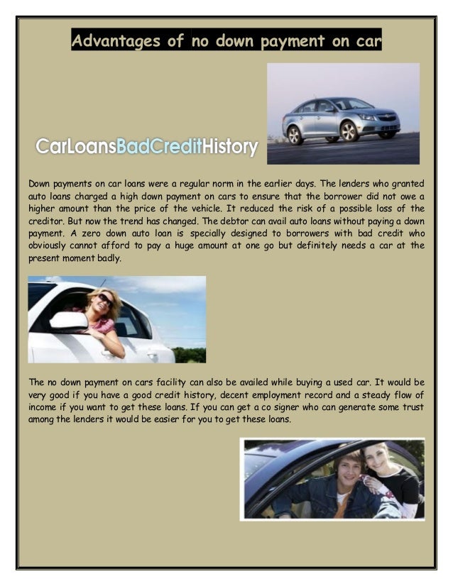 can i get a used car with no down payment