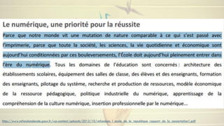 http://www.refondonslecole.gouv.fr/wp-content/uploads/2012/10/refondons_l_ecole_de_la_republique_rapport_de_la_concertation1.pdf
 