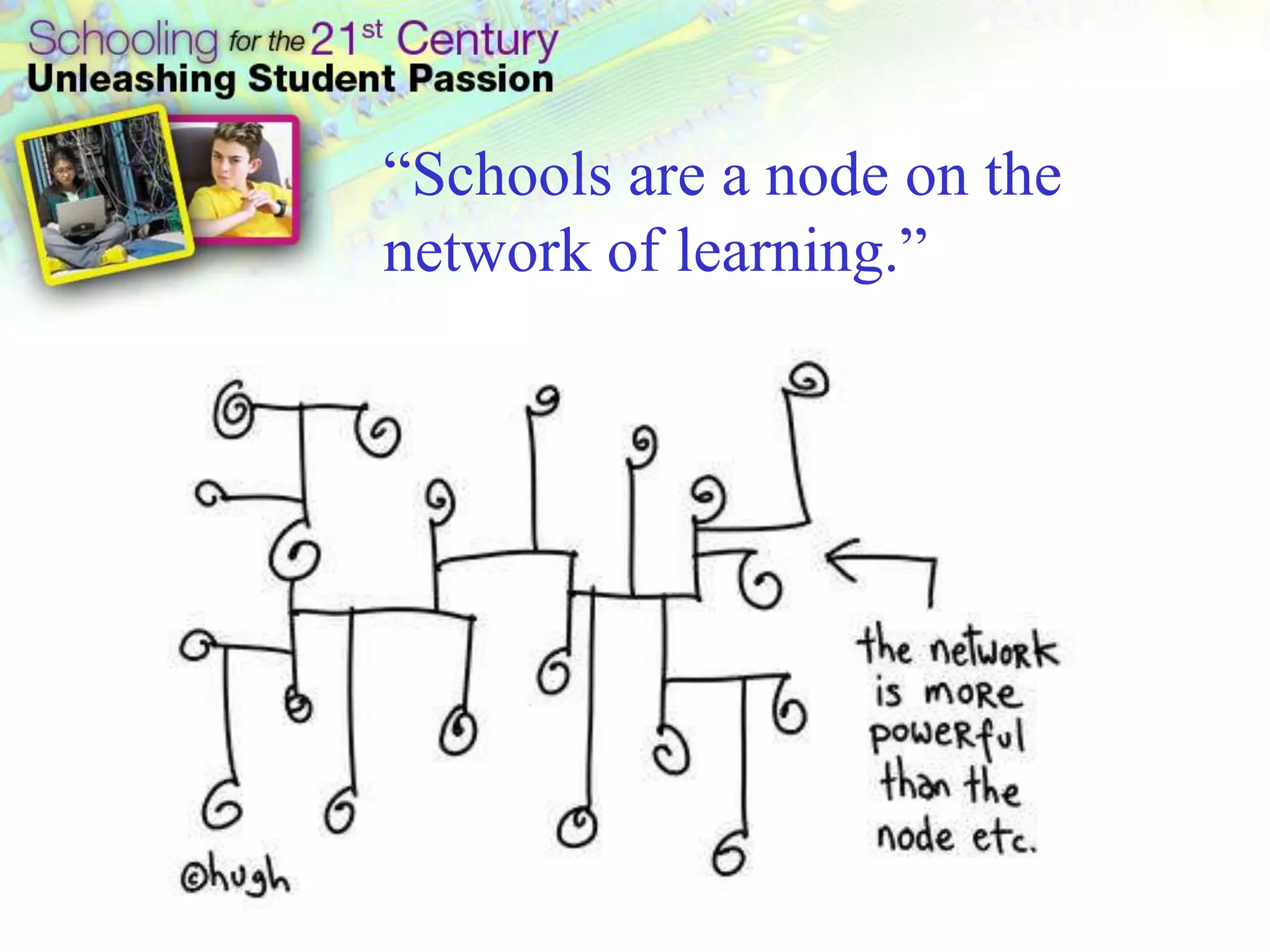 ―Schools are a node on the
network of learning.‖
 