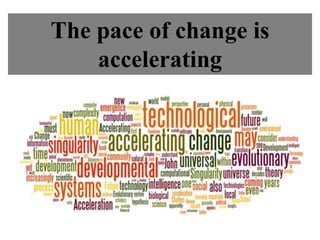 The pace of change is
accelerating
 