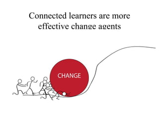 Connected learners are more
effective change agents
 
