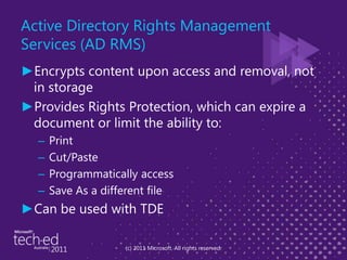 Protecting Your SharePoint Content Databases using SQL Transparent Data ...