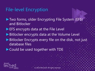 Protecting Your SharePoint Content Databases using SQL Transparent Data ...