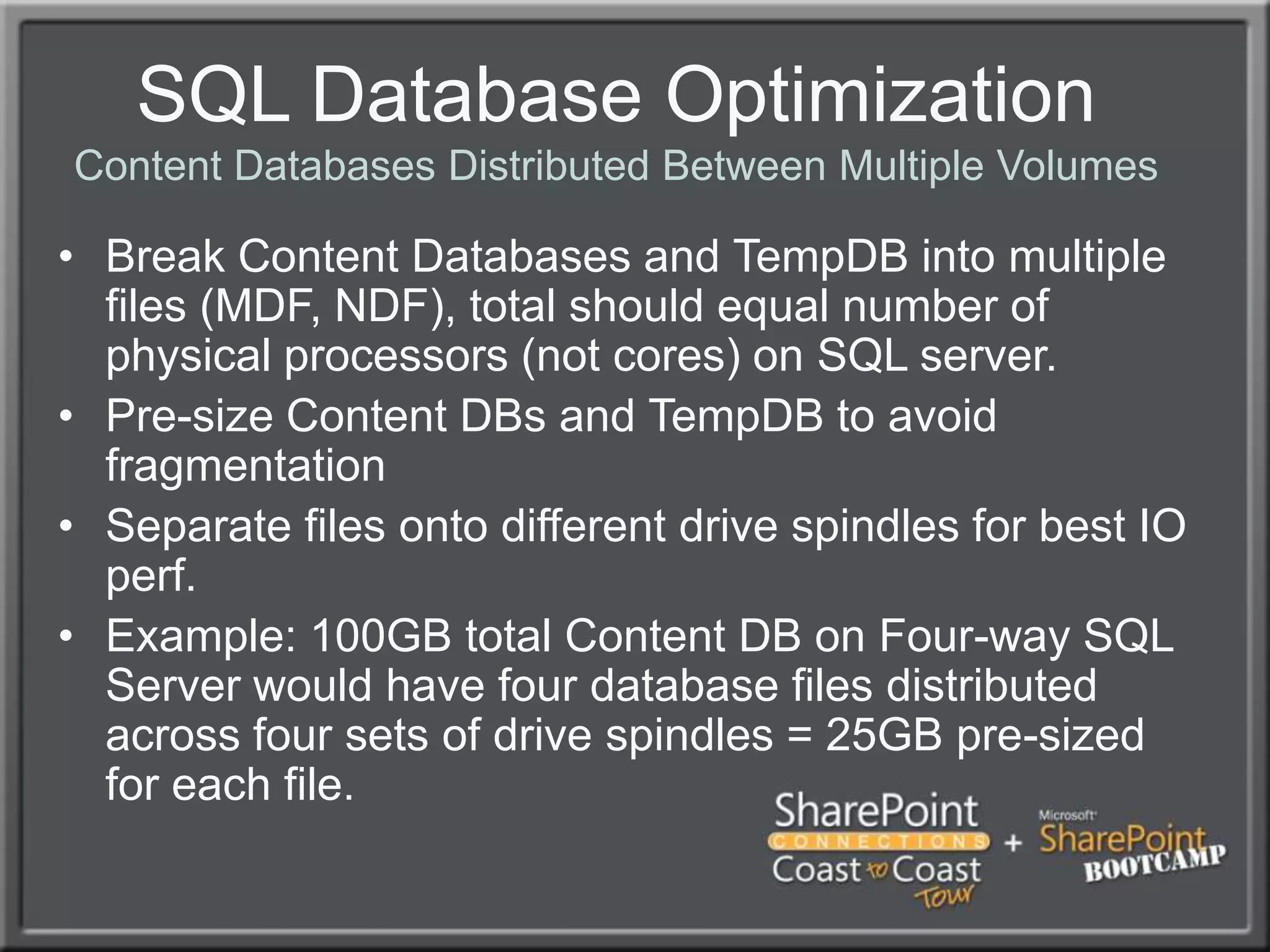 SQL Database Optimization