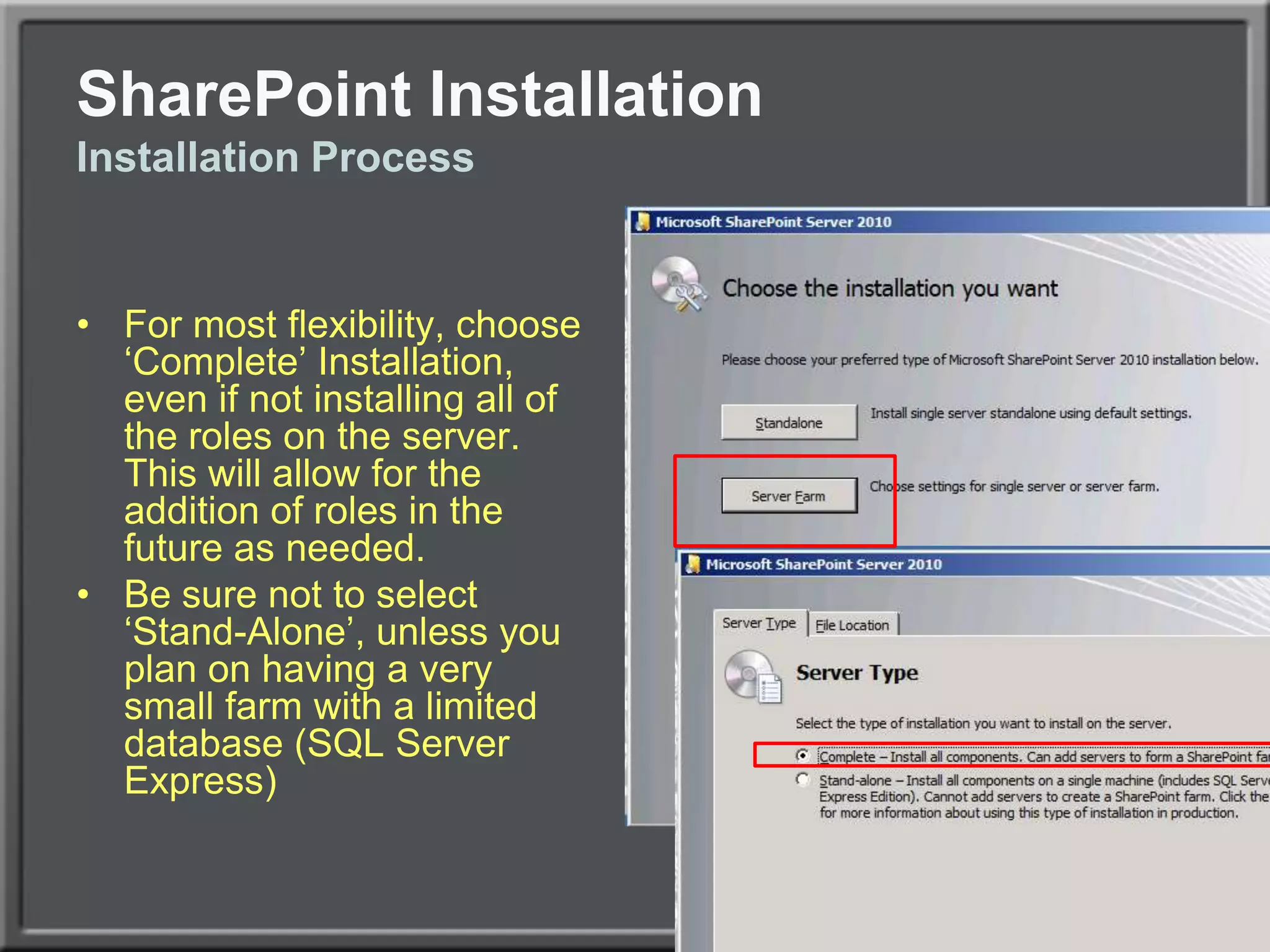 SharePoint Installation