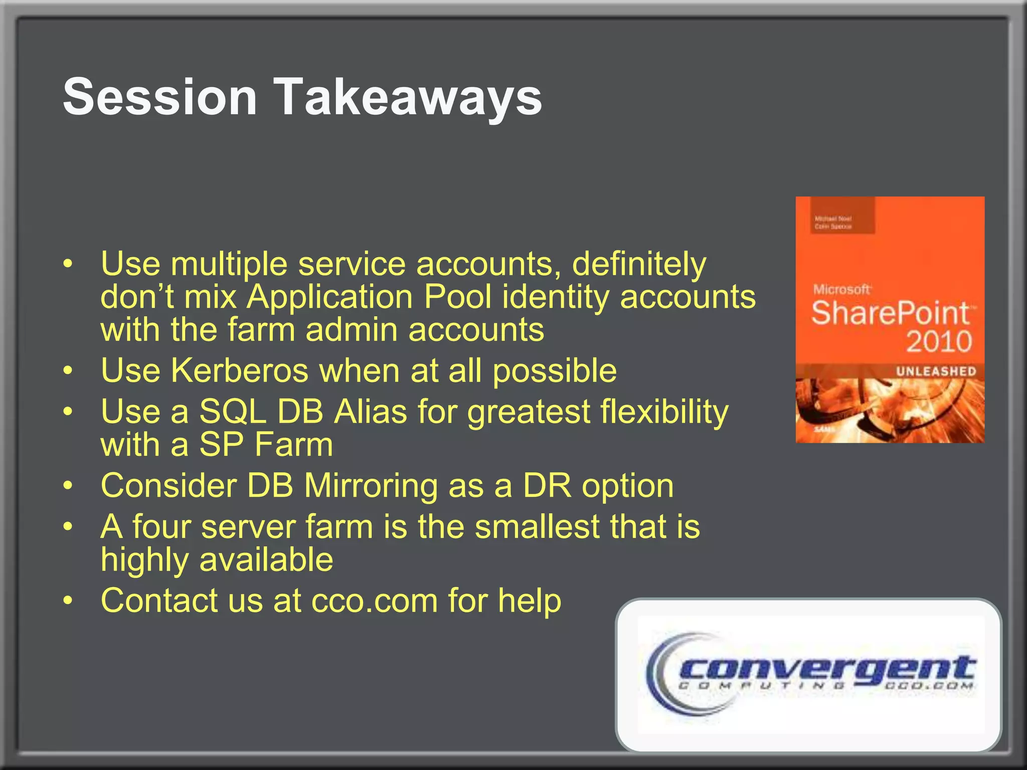 Logon to SharePoint Web Front-End as the setup accountLaunch the SQL Management StudioAt the Connect to Server screen, connect to one of the alias names (spdbcontent, sbdbservices, spdbsearch)Make sure you are able to connect to the SQL server instanceLogin to the SQL server as SQL Admin accountLaunch Server ManagerView Security event log under DiagnosticsLook for Event ID 4624/LogonOpen the event and look under the Detailed Authentication Information section which should read Kerberos for both Logon Process and Authentication Package for the Setup account KerberosStep 5:  Validate Kerberos Functionality