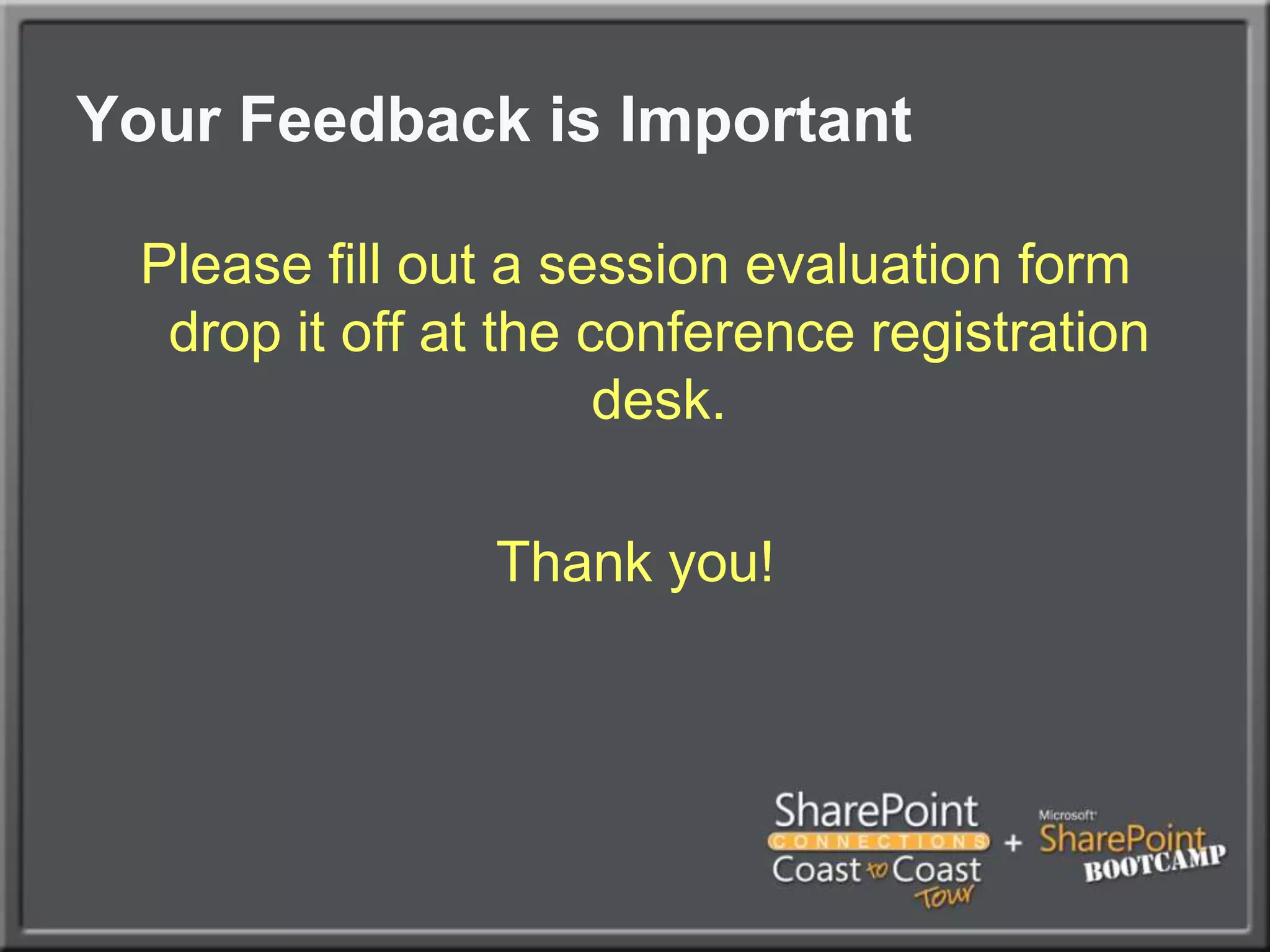KerberosBonuses for SPCA – Kerberos, NLB, SSL, and Default PortBonus #1: Enable KerberosAdd the SPNs for SPCAHTTP/spca.companyabc.com, HTTP/spca (Add to App  Pool Identity Account for SPCA)Configure Kerberos as defined in this presentationBonus #2: Configure for SSLEncrypts traffic and Admin passwordsCreate and install Web certs for spca.companyabc.comBonus #3: Load Balance SPCAInstall SPCA on multiple web role serversEnable either Hardware NLB or Software Windows Network Load BalancingRequires DNS A record (spca.companyabc.com), registry key and AAM modification (below)Bonus #4: Setup SPCA on port 443/80Delete default IIS Web SiteAssign dedicated IP (VIP if load balancing) to SPCA Web AppChange Port to 80 and 443 in IIS, Assign Cert (if using SSL)Modify SPCA URL on SP Servers - “HKLM\SOFTWARE\Microsoft\Shared Tools\Web Server Extensions\14.0\WSS\CentralAdministrationURL”  (REG_SZ) = https://spca.companyabc.com/Change your default AAM to https://spca.companyabc.com