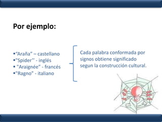 Por ejemplo:“Araña” – castellano