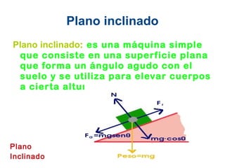 Poleas y Polipastos Fórmula :  Las poleas móviles tienen movimiento de traslación y la carga se reparte por igual sobre los segmentos de la cuerda, por lo que el esfuerzo se reduce (se multiplica la fuerza). F=P/2 