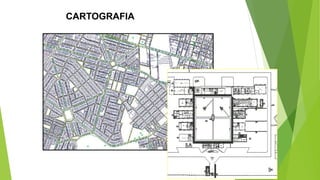 Geral ou Sistemática
Cadastral
- Planimétrica: sistema viário, esgoto, energia, lotes, etc;
- Maior detalhamento e precisão geométrica;
- Representação de cidades e regiões metropolitanas;
CARTOGRAFIA
 