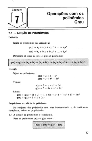 Noções de matemática vol.7