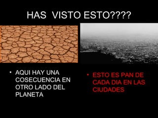 HAS  VISTO ESTO???? AQUI HAY UNA COSECUENCIA EN OTRO LADO DEL PLANETA ESTO ES PAN DE CADA DIA EN LAS CIUDADES 