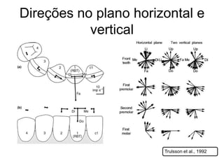 Direções no plano horizontal e vertical