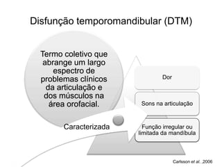 Disfunção temporomandibular (DTM)Carlsson et al. ,2006