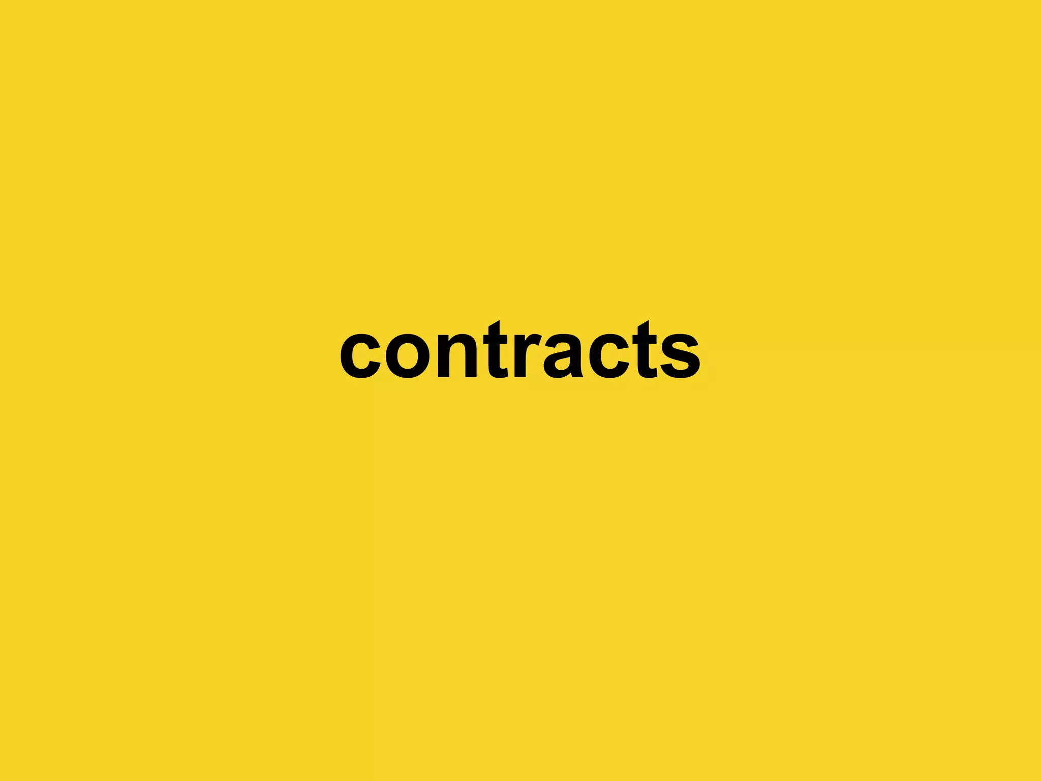 contracts
 