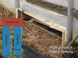 204
Pete Johnson
Pete’s Greens
Headhouse w/ heater
Greenhouse
Greenhouse
Air return
 