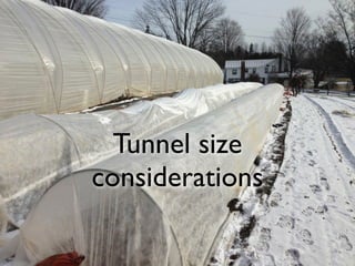 Tunnel size
considerations
 