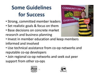 Some Guidelines
for Success
• Strong, committed member leaders
• Set realistic goals & focus on them
• Base decisions on c...
