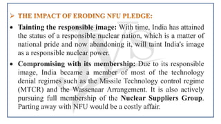 No First Use’ policy of nuclear weapons | PPTX