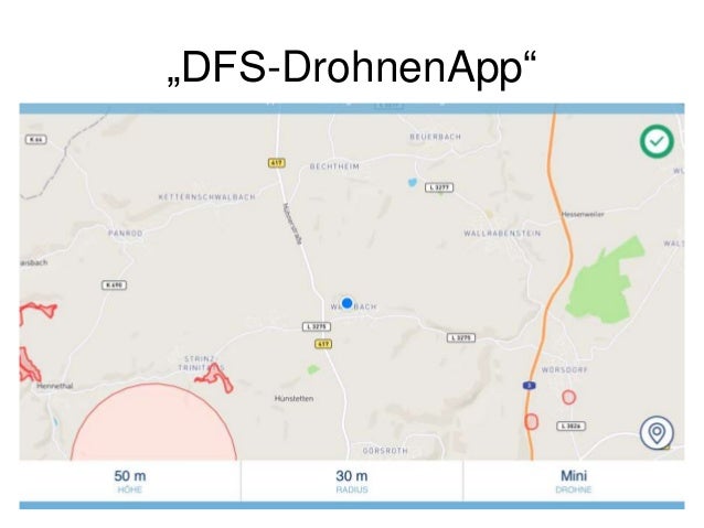 Eine konfigurierbare Karte mit Verbotszonen für Drohnenflieger auf Ba…