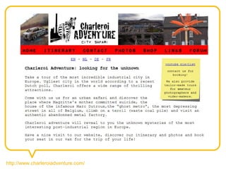 http://www.charleroiadventure.com/
 