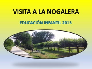 VISITA A LA NOGALERA
EDUCACIÓN INFANTIL 2015
 