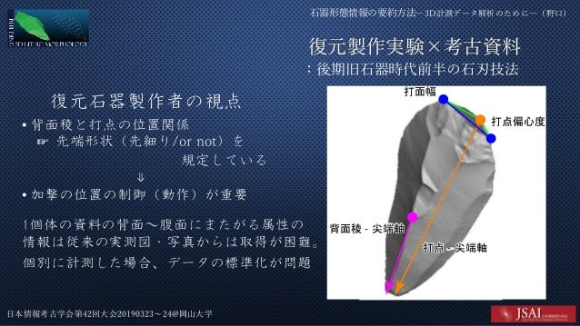 Jsai32 Noguchi Summarizing Lithic Morphology A Practice For 3d Morp