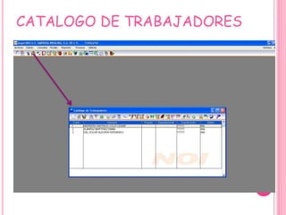 CATALOGO DE TRABAJADORES