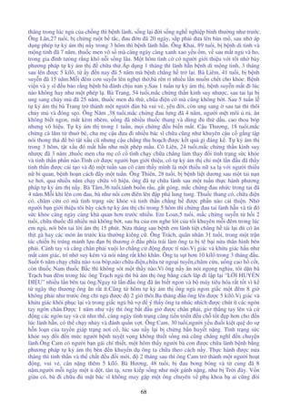 68
tháng trong lúc ng c a ch ng thì b nh lành, s ng l i i s ng ngh nghi p bình thư ng như trư c.
Ông Lân,27 tu i, b ch ng ru t b t c, au n ã 20 ngày, s p ph i ưa lên bàn m , sau nh áp
d ng phép t k ám th n y trong 3 hôm thì b nh lành h n. Ông Khai, 89 tu i, b b nh di tinh và
m ng tinh ã 7 năm, thu c men vô s mà càng ngày càng xanh xao y u m, v sau m t ng và ho,
trong gia ình tư ng r ng khó n i s ng lâu. M t hôm tình c có ngư i gi i thi u v i tôi nh bày
phương pháp t k ám th ch a th .Áp d ng 1 tháng thì lành h n b nh di m ng tinh, 3 tháng
sau lên ư c 5 kílô, t y n nay ã 5 năm mà b nh ch ng h tr l i. Bà Liêm, 41 tu i, b b nh
suy n ã 15 năm.M i êm cơn suy n lên ngh t th ,bà rên r nhi u l n mu n ch t cho kh e. B nh
vi n và y sĩ u b o r ng b nh bà ành ch u nan y.Sau 1 tu n t k ám th , b nh suy n m t i lúc
nào không hay như m t phép l . Bà Trang, 54 tu i,m c ch ng th n kinh suy như c, sau tai l i b
ung sang ch y m ã 25 năm, thu c men th , chũa i n có mà cũng không b t. Sau 5 tu n l
t k ám th bà Trang tr thành m t ngư i àn bà vui v , yêu i, còn ung sang sau tai thì thôi
ch y m và óng s o. Ông Năm ,38 tu i,m c ch ng au lưng ã 4 năm, ngư i m t mõi r , ăn
không bi t ngon, m t kèm nhèm, u ng ã nhi u thu c thang và dùng th d u, cao thoa bóp
nhưng vô hi u. T k ám th trong 1 tu n, m i ch ng u bi n m t. C u Thương, 18 tu i,m c
ch ng cà lăm t thu bé, cha m c u ưa i nhi u bác sĩ ch a cũng như khuyên c u c g ng t p
nói thong th b t t x u cũ nhưng c u ch ng thu ho ch ư c k t qu gì áng k . T k ám th
trong 3 hôm, t t x u ó m t h n như m t phép m u. Cô Liên, 24 tu i,m c ch ng th n kinh suy
như c ã 3 năm ,thu c men cha m cô c tình ch y ch a ch ng làm thay i tình tr ng s c kh e
và tinh th n ph n nào.Tình c ư c ngư i b n gi i thi u, cô t k ám th ch m t l n u ã th y
tinh th n ư c c i t o và m t tu n sau cô c m th y mình là m t thi u n xa l v i ngư i thi u
n bi quan, b nh ho n cách ây m t tu n. Ông Thiên, 28 tu i, b b nh li t dương sau m t tai n n
xe hơi, qua nhi u năm ch y ch a vô hi u, ông ã t ch a lành sau m t tu n th c hành phương
pháp t k ám th n y. Bà Tâm,36 tu i,tánh bu n r u, g t g ng, m c ch ng au nh c trong tai ã
4 năm.M i khi lên cơn au, bà như n i cơn iên lên p phá lung tung. Thu c thang có, ch a i n
có, châm c u có mà tình tr ng s c kh e và tinh th n ch ng h ư c ph n nào c i thi n. Nh
ngư i b n gi i thi u tôi bày cách t k ám th ch trong 5 hôm thì ch ng au tai lành h n và t ó
s c kh e càng ngày càng kh quan hơn trư c nhi u. Em Loan,5 tu i, m c ch ng suy n t h i 2
tu i, ch a thu c ã nhi u mà không b t, sau ba c a em nghe l i c a tôi khuyên m i êm trong lúc
em ng , nói bên tai l i ám th 15 phút. N a tháng sau b nh em lành ti t ch ng h tái l i dù có ăn
th t gà hay các món ăn trư c kia thư ng kiêng c . Ông Trách, quân nhân 31 tu i, trong m t tr n
tác chi n b trúng m nh l u n b thương u phía trái làm ông ta b tê b i n a thân hình bên
ph i. Cánh tay và c ng chân ph i xu i lơ ch ng c ng ư c tí nào.V giác và kh u giác h u như
m t c m giác, trí nh suy kém và nói năng r t khó khăn. Ông ta s t hơn 10 kílô trong 3 tháng u.
Su t 6 năm ch y ch a nào xoa bóp,nào ch a i n,ch a t ngo i tuy n,châm c u, u ng cao h c t,
còn thu c Nam thu c B c thì không sót m t th y nào.Vì ông n y ăn nói ng ng ngh u, tôi d n bà
Tr ch ban êm trong lúc ông Tr ch ng thì bà ám th ông b ng cách lâp i l p l i “L I HUY N
DI U” nhi u l n bên tai ông.Ngay t l n u ông ã ăn bi t ngon và b máy tiêu hóa r t t t vì k
t ngày th thương ông ăn r t ít.Cũng t hôm t k ám th ông ng ngon gi c m t êm 8 gi
không ph i như trư c ông ch ng ư c 2 gi thôi.Ba tháng u ông lên ư c 5 kílô.V giác và
kh u giác khôi ph c l i và trong gi c ng bà v ý th y ông ta nhúc nhích ư c chút ít các ngón
tay ngón chân. ư c 1 năm như v y thì ông b t u gi ư c chân ph i, giơ th ng tay lên và c
ng các ngón tay và c như th , càng ngày tình tr ng càng ti n tri n n ch t t p hơn cho n
lúc lành h n, có th ch y nh y và ánh qu n v t. Ông Cam, 30 tu i,ngư i y u u i ki t qu do s
h n lo n c a tuy n giáp tr ng nơi c , lúc sau n y l i b ch ng b n huy t n ng. Tình tr ng s c
kh e suy i n m c ngư i b nh tuy t v ng không thi t s ng mà cũng ch ng nghĩ n chuy n
lành.Ông Cam có ngư i b n gái chí thi t, m t hôm th y ngư i bà con ư c ch a lành b nh b ng
phương pháp t k ám th bèn n khuy n d ông ta ch a theo cách n y. Th c hành ư c n a
tháng thì tinh th n và th ch t u i m i, 2 tháng sau thì ông Cam tr thành m t ngư i ho t
ng, vui v , cân n ng thêm 5 kílô. Bà Hương, 48 tu i, b au bong bóng và t cung ã 8
năm,ngư i m i ngày m t d t, tàn t , xem ki p s ng như m t gánh n ng, như b Tr i ày. V n
giàu có, bà i ch a m t bác sĩ không may g p m t ông chuyên v ph khoa b ai cũng òi
 