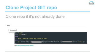 Clone Project GIT repo
Clone repo if it’s not already done
 