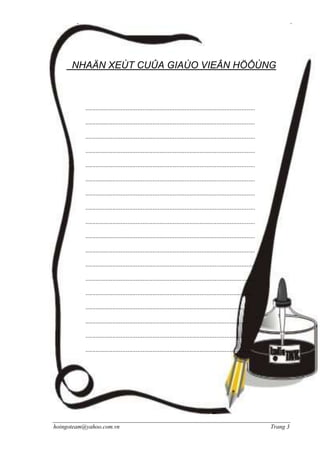 Lời mở đầu                                                                                                        Giá thành sản phẩm

                                  NHẬN XÉT CỦA GV

         NHAÄN XEÙT CUÛA GIAÙO VIEÂN HÖÔÙNG
      DAÃN
Lời mở đầu
                .....................................................................................................
             nền kinh tế nước ta hiện nay, sau khi chuyển đổi cơ chế quản
      Trong..................................................................................................... lý kinh tế
tập trung bao cấp sang nền kinh tế thị trường, sự cạnh tranh giữa các doanh nghiệp
ngày càng trở nên gay gắt theo các quy luật của nền kinh tế thị trường ngày càng
            .....................................................................................................
tăng theo trình độ phát triển của nó. Để có thể tồn tại, mục đích cuối cùng của bất kì
doanh nghiệp nào cũng là tối đa hóa lợi nhuận, thu được kết quả cao nhất, lợi nhuận
            .....................................................................................................
quyết định sự tồn tại và phát triển của doanh nghiệp. Vì vậy nhiệm vụ chính của tất
            .....................................................................................................
cả các doanh nghiệp là sắp xếp, bố trí một cách hợp lý các nguồn lực mà doanh
nghiệp có được, tổ chức kinh doanh một cách hiệu quả nhất.
                .....................................................................................................
     Hơn nữa mục đích trên của doanh nghiệp chỉ có thể đạt được khi các sản phẩm
           .....................................................................................................
của doanh nghiệp có khả năng tiêu thụ được trên thị trường và phải có sức cạnh
tranh mạnh mẽ với môi trường cạnh tranh ngày càng gay gắt và khốc liệt. Sản phẩm
           .....................................................................................................
của doanh nghiệp sản xuất còn có hai điều kiện tiên quyết đó là chất lượng và giá
thành sản phẩm.
           .....................................................................................................
      Trong cơ chế thị trường hiện nay, hầu như không có sự độc quyền về giá dưới
           .....................................................................................................
mọi hình thức. Các doanh nghiệp luôn dùng giá bán sản phẩm làm vũ khí cạnh
tranh với các doanh nghiệp khác. Vì vậy, muốn đứng vững trên thị trường, các
           .....................................................................................................
doanh nghiệp phải luôn tìm cách hạ giá thành sản phẩm của mình ở mức hợp lý mà
            chấp nhận được. Hạ giá thành sản phẩm đồng nghĩa với việc
khách hang..................................................................................................... hạ thấp chi
phí sản xuất bởi chi phí sản xuất cấu thành nên giá thành sản phẩm là mối quan tâm
hang đầu của các doanh nghiệp.
           .....................................................................................................

           thấy tầm quan trọng của giá thành sản phẩm đối với kết quả
     Nhận ..................................................................................................... kinh doanh
của doanh nghiệp, nhóm chúng em đã chọn đề tài: “Tìm hiểu về giá thành sản phẩm
            kê kinh doanh”.
trong thống..................................................................................................
     Bên cạnh đó,chúng em sẽ nghiên cứu về một công ty cụ thể để làm rõ những lí
            ..................................................................................................
thuyết về giá thành sản phẩm.Cụ thể đó là Công ty xi măng Vicem HOÀNG MAI.
                ..................................................................................................
     Trong qua trình tìm hiểu để hoàn thành đề tài này, chúng em đã nhận được sự
hướng dẫn .................................................................................................. nữa, đề tài
           và giúp đỡ nhiệt tình của cô. Do khả năng còn hạn chế, hơn
lại mang tính chuyên sâu, chúng em không thể tránh khỏi những thiếu sót. Vậy,
chúng em rất mong được tiếp thu những ý kiến chỉ bảo của cô để có điều kiện bổ
           ..................................................................................................
sung, nâng cao kiến thức phục vụ việc học sau này.
                ..................................................................................................
       Chúng em xin chân thành cảm ơn!
                ...............................................................................................




hoingoteam@yahoo.com.vn                                                                                                   Trang 3
 