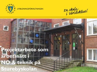 Projektarbete som arbetssätt i  NO & teknik på Sturebyskolan 