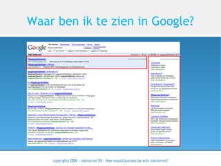 Waar ben ik te zien in Google? 