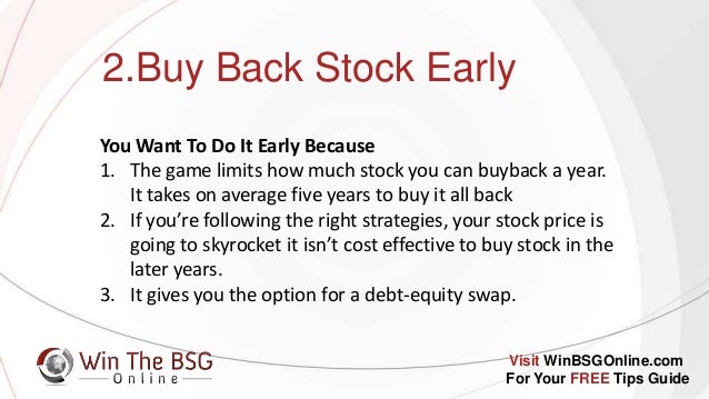 Buy back option strategy
