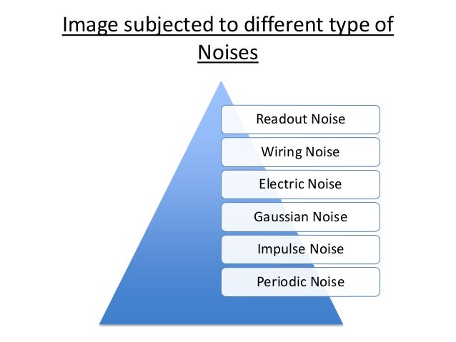 NOISE FILTERS IN IMAGE PROCESSING