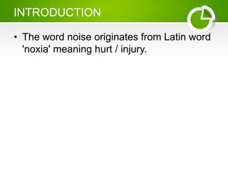 Noise | PPT