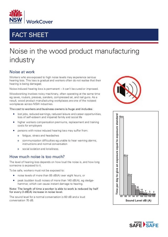 Noise inwoodmanufacturingfactsheet3972