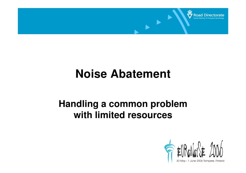 Noise Abatement Euronoise 2006