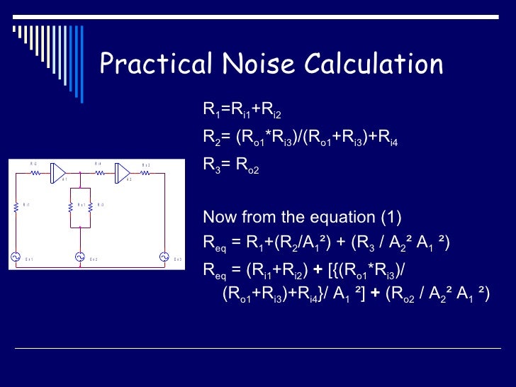 Noise calculation presentation