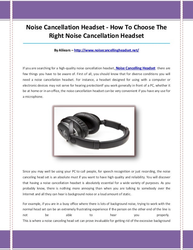 background noise cancelling headset