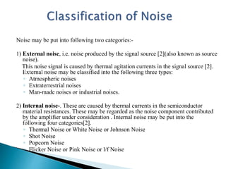 Noise in bio electric signals | PPTX