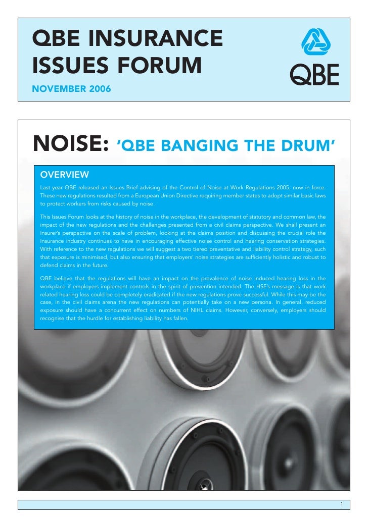 Noise Issues Qbe Insurance Issues Forum